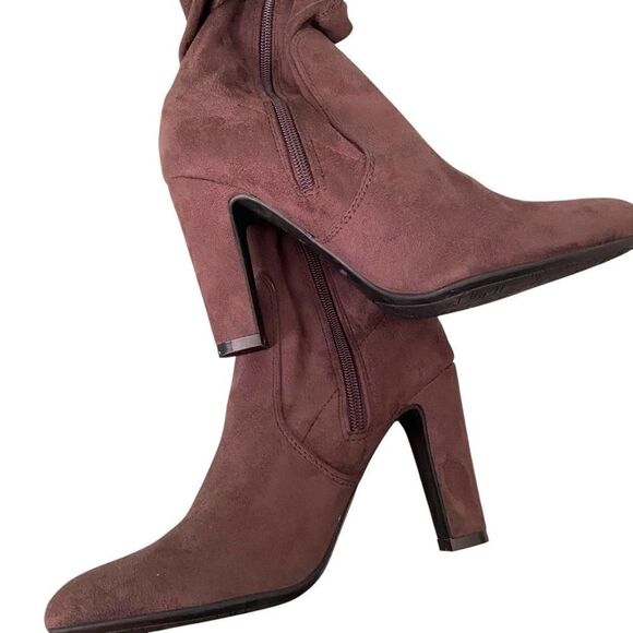 Unisa Faux Suede Over The Knee Boots in Brown in Size 8M - Picture 3 of 12
